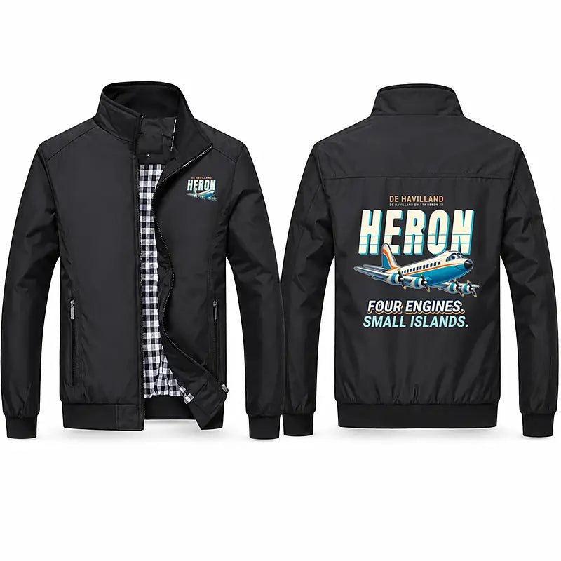 de Havilland DH.114 Heron 2D Stylish Jackets - Stand Collar - Cartoon - Black