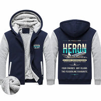 Thumbnail for de Havilland DH.114 Heron 2D Zipped Sweatshirts - Original - Navy & Gray