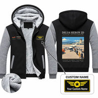 Thumbnail for de Havilland DH.114 Heron 2D Zipped Sweatshirts - Poster + Name - Black & Gray