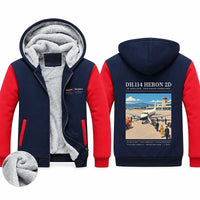 Thumbnail for de Havilland DH.114 Heron 2D Zipped Sweatshirts - Poster - Navy & Red