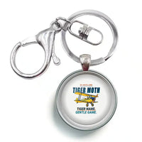 Thumbnail for de Havilland DH.82 Tiger Moth - Cartoon - Circle Key Chain - White