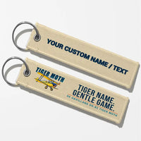 Thumbnail for de Havilland DH.82 Tiger Moth Aviator Key Chains - Beige - Cartoon - Personalized