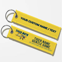 Thumbnail for de Havilland DH.82 Tiger Moth Aviator Key Chains - Yellow - Cartoon - Personalized