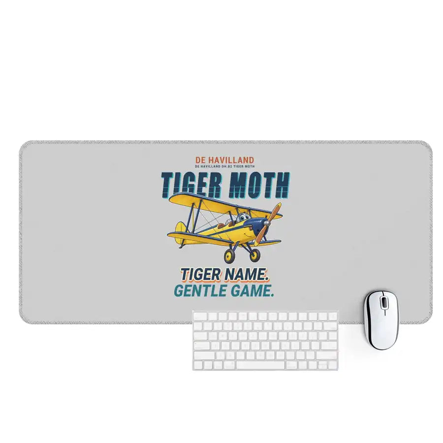 de Havilland DH.82 Tiger Moth - Cartoon - Desk Mat - Light Gray