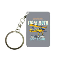 Thumbnail for de Havilland DH.82 Tiger Moth - Cartoon - Key Chain - Gray