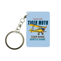Thumbnail for de Havilland DH.82 Tiger Moth - Cartoon - Key Chain - Light Blue
