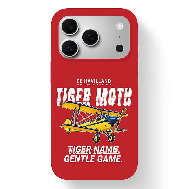 de Havilland DH.82 Tiger Moth - Cartoon - MagSafe iPhone 17 Pro - Red