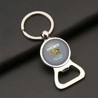 Thumbnail for de Havilland DH.82 Tiger Moth - Cartoon + Name - Bottle Opener Key Chain - Gray