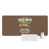 Thumbnail for de Havilland DH.82 Tiger Moth - Cartoon + Name - Desk Mat - Brown