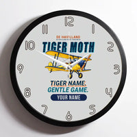 Thumbnail for de Havilland DH.82 Tiger Moth - Cartoon + Name - Framed - Light Gray