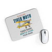 Thumbnail for de Havilland DH.82 Tiger Moth - Cartoon + Name - Mouse Pad - Light Gray