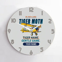 Thumbnail for de Havilland DH.82 Tiger Moth - Cartoon + Name - No Frame - Light Gray