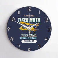 Thumbnail for de Havilland DH.82 Tiger Moth - Cartoon + Name - No Frame - Navy Blue