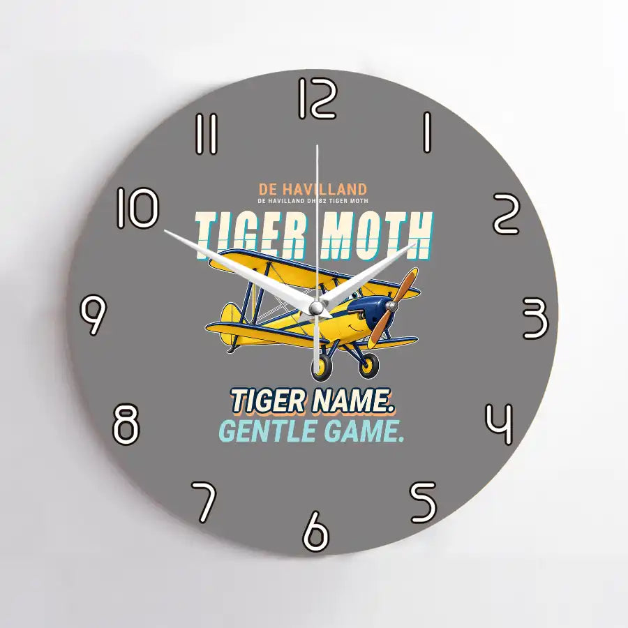 de Havilland DH.82 Tiger Moth - Cartoon - No Frame - Gray
