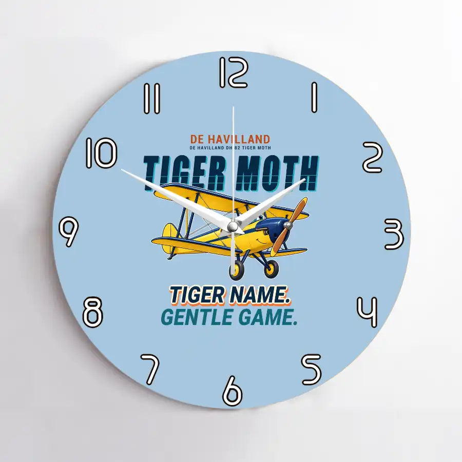 de Havilland DH.82 Tiger Moth - Cartoon - No Frame - Light Blue