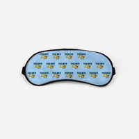 Thumbnail for de Havilland DH.82 Tiger Moth - Cartoon Pattern - Sleep Mask - Light Blue