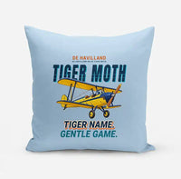 Thumbnail for de Havilland DH.82 Tiger Moth - Cartoon - Pillow - Light Blue