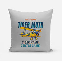 Thumbnail for de Havilland DH.82 Tiger Moth - Cartoon - Pillow - Light Gray