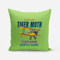 Thumbnail for de Havilland DH.82 Tiger Moth - Cartoon - Pillow - Light Green