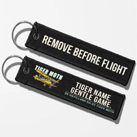 Thumbnail for de Havilland DH.82 Tiger Moth Aviator Key Chains - Black - Cartoon - Remove Before Flight