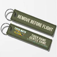Thumbnail for de Havilland DH.82 Tiger Moth Aviator Key Chains - Green Army - Cartoon - Remove Before Flight