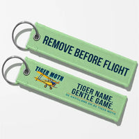 Thumbnail for de Havilland DH.82 Tiger Moth Aviator Key Chains - Light Green - Cartoon - Remove Before Flight