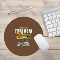 Thumbnail for de Havilland DH.82 Tiger Moth - Cartoon - Round Mouse Pad - Brown