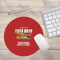 Thumbnail for de Havilland DH.82 Tiger Moth - Cartoon - Round Mouse Pad - Red