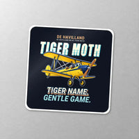Thumbnail for de Havilland DH.82 Tiger Moth - Cartoon - Square Sticker - Close-up