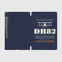 Thumbnail for de Havilland DH.82 Tiger Moth - Heritage + Name - Samsung Tablet - Navy Blue