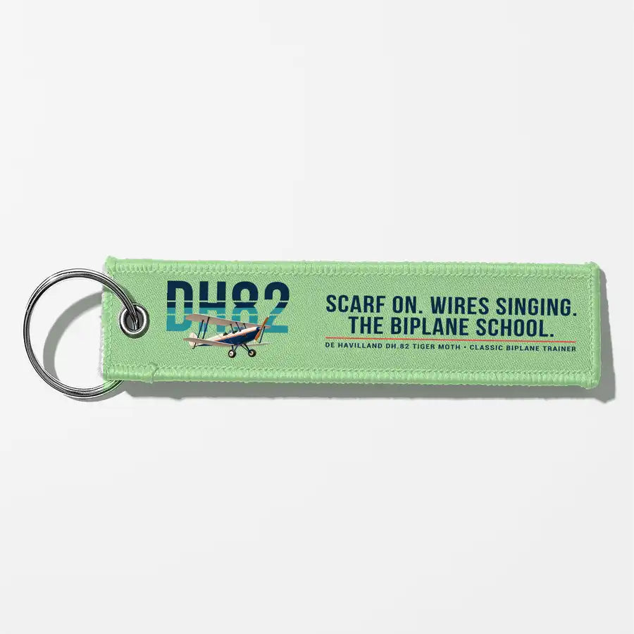 de Havilland DH.82 Tiger Moth Aviator Key Chains - Light Green - Original