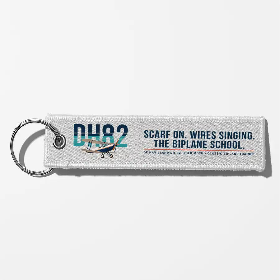 de Havilland DH.82 Tiger Moth Aviator Key Chains - White - Original