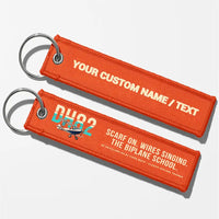 Thumbnail for de Havilland DH.82 Tiger Moth Aviator Key Chains - Orange - Original - Personalized