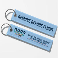 Thumbnail for de Havilland DH.82 Tiger Moth Aviator Key Chains - Light Blue - Original - Remove Before Flight