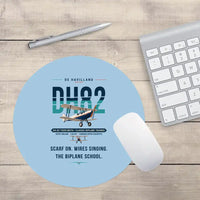 Thumbnail for de Havilland DH.82 Tiger Moth - Original - Round Mouse Pad - Light Blue