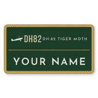 Thumbnail for de Havilland DH.82 Tiger Moth Patches - Rectangle + Name - Forest Gold
