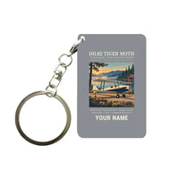 Thumbnail for de Havilland DH.82 Tiger Moth - Poster + Name - Key Chain - Gray