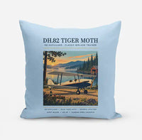 Thumbnail for de Havilland DH.82 Tiger Moth - Poster - Pillow - Light Blue