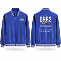 Thumbnail for de Havilland DH.82 Tiger Moth Stylish Jackets - Baseball Collar - Original - Royal Blue