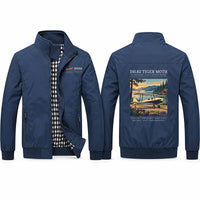 Thumbnail for de Havilland DH.82 Tiger Moth Stylish Jackets - Stand Collar - Poster - Navy Blue
