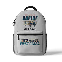 Thumbnail for de Havilland DH.89A Dragon Rapide - 3D Backpack - Cartoon + Name - White
