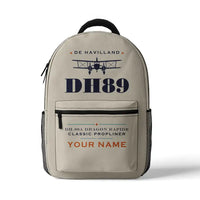 Thumbnail for de Havilland DH.89A Dragon Rapide - 3D Backpack - Heritage + Name - Beige