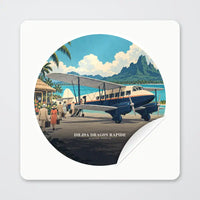 Thumbnail for de Havilland DH.89A Dragon Rapide - 3D - Circle Sticker - Peel