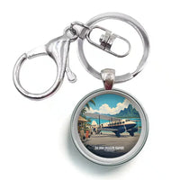 Thumbnail for de Havilland DH.89A Dragon Rapide - 3D + Name - Circle Key Chain - Full Print