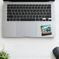 Thumbnail for de Havilland DH.89A Dragon Rapide - 3D + Name - Square Sticker - Laptop