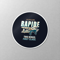 Thumbnail for de Havilland DH.89A Dragon Rapide - Cartoon - Circle Sticker - Close-up