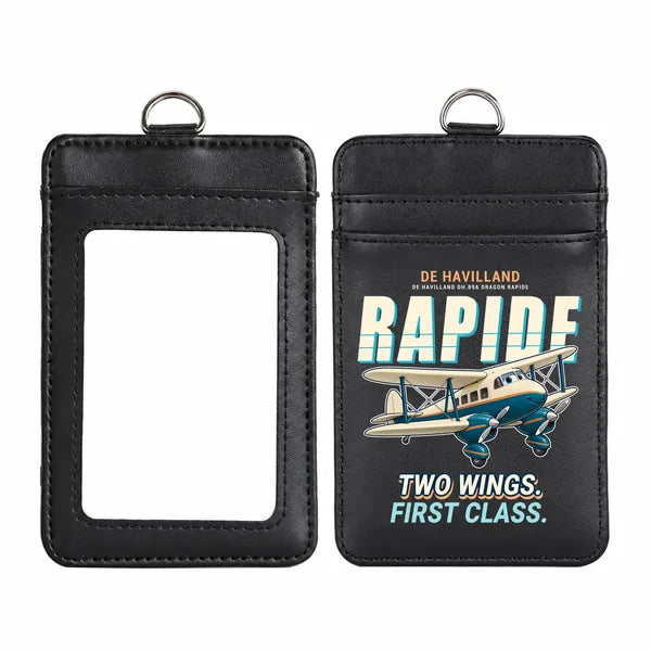 de Havilland DH.89A Dragon Rapide - Cartoon - ID Card Holder - Black