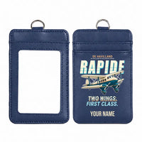 Thumbnail for de Havilland DH.89A Dragon Rapide - Cartoon - ID Card Holder - Navy Blue + Name