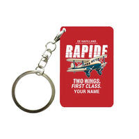 Thumbnail for de Havilland DH.89A Dragon Rapide - Cartoon + Name - Key Chain - Red