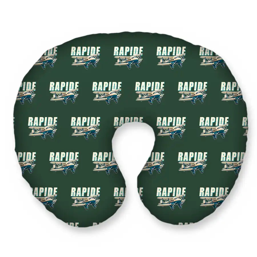 de Havilland DH.89A Dragon Rapide - Cartoon Seamless - Travel Pillow - Alpine Green